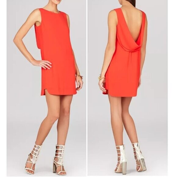 BCBGMAXAZRIA Ellie Cowl Back Shift Dress - 8 - Picture 1 of 5